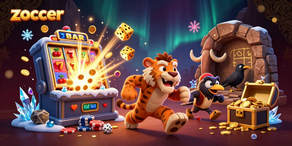 Zoccer betting brings excitement as cavemen and animals celebrate a jackpot explosion!
