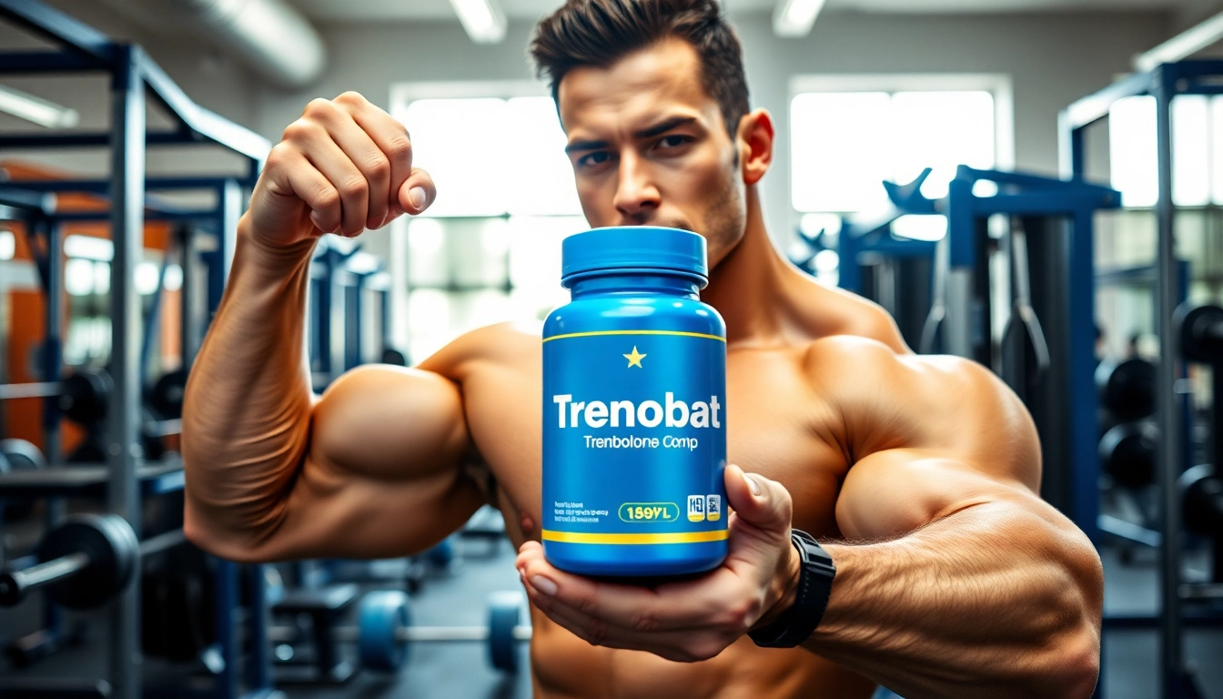 Trenobal Trenbolone Compound in action with a professional trainer demonstrating strength.