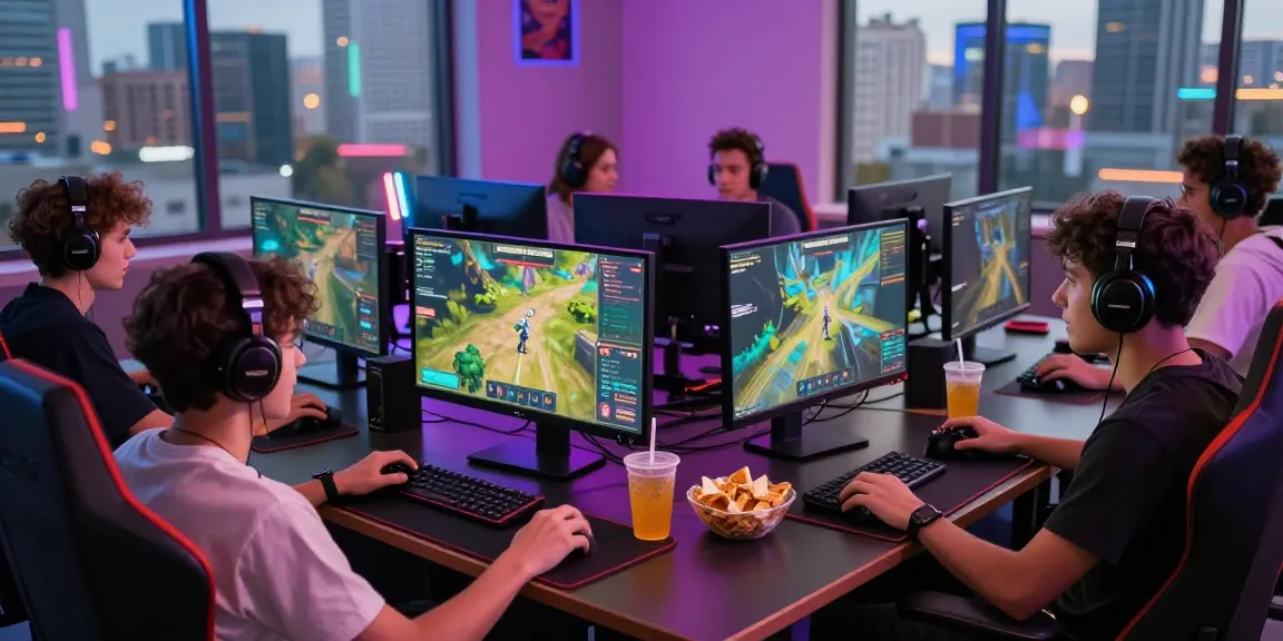 Engaging online gaming scene showcasing players enjoying GEMWIN's offerings, illustrating excitement and vibrant atmosphere.