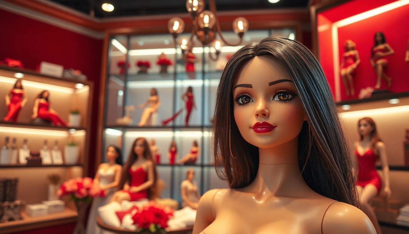 Love Dolls in a luxurious display, showcasing elegance and variety.