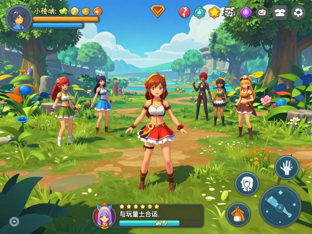 Engaging scene from female protagonist porn games showcasing vibrant characters and fantasy landscapes.