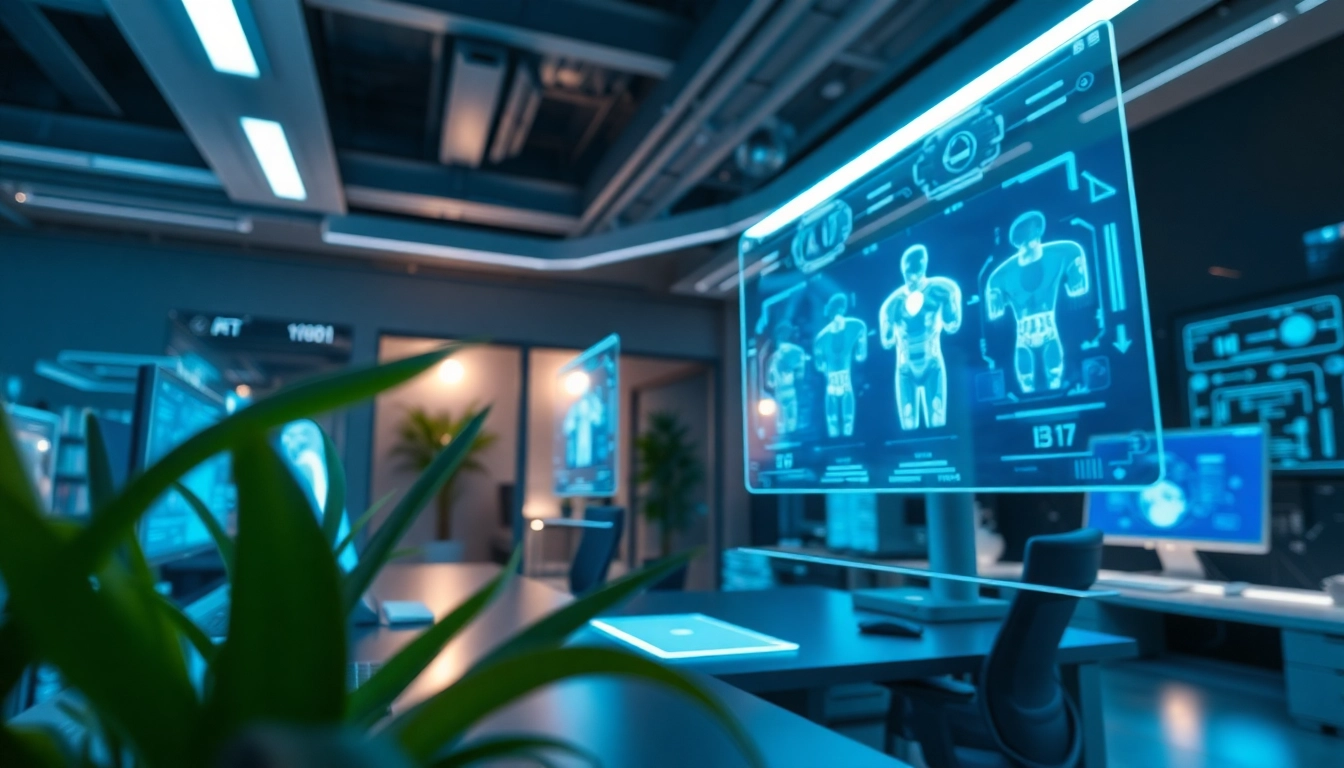 Dynamic AI interface for 18+ users interacting in a modern tech workspace