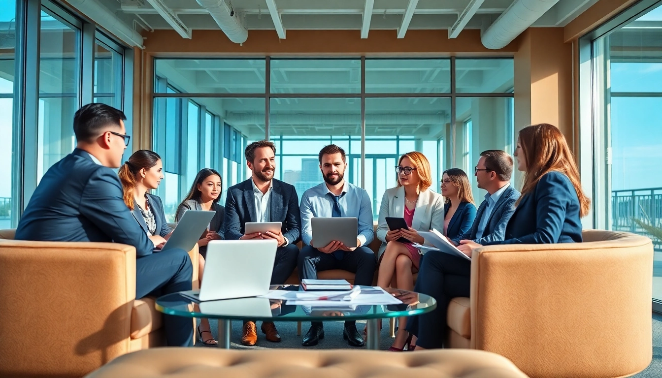Headhunter Schweiz zeigt eine professionelle Beratung durch ein diverses Team in einem modernen Büro.