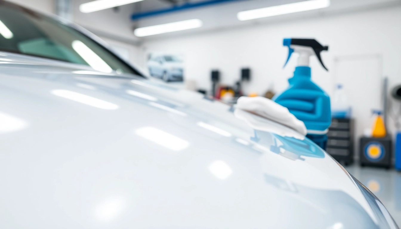 Perfekte Leasingfahrzeug Aufbereitung mit professionellem Service in einer modernen Garage.
