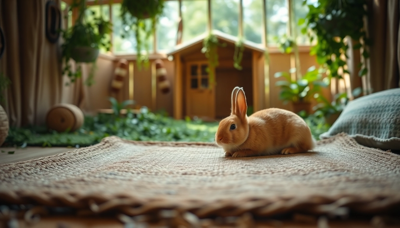 Nagermatte in a cozy rabbit habitat, offering comfort and natural warmth.
